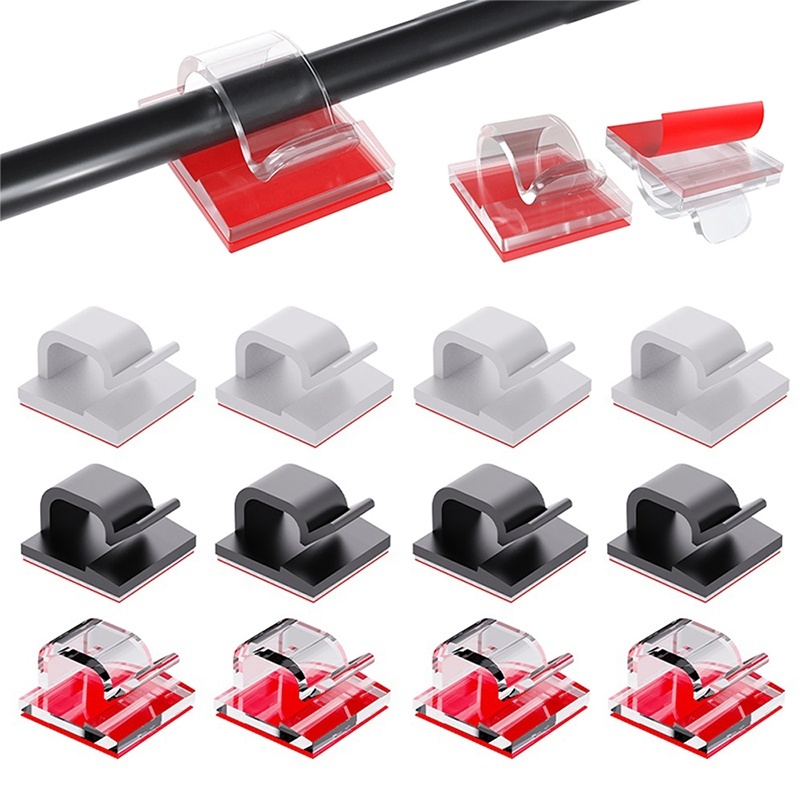 Cable Staple Clip - 50 clips organizadores de cables, enrolladores