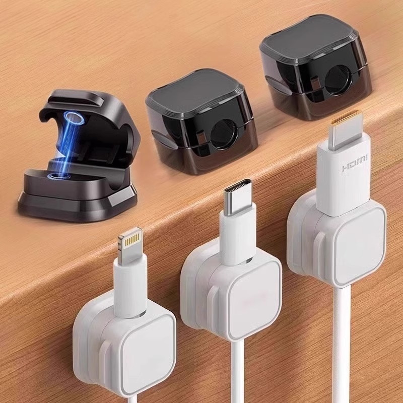 Cable Staple Clip - Organizador Magnético de Cables para Escritorio