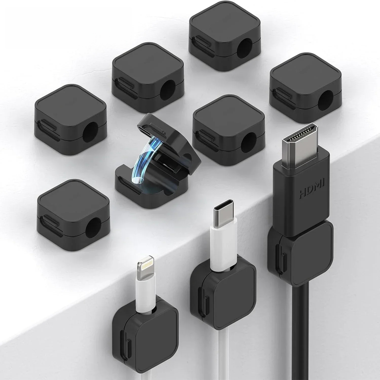Cable Staple Clip - ​ Clips Magnéticos para Cables, Soporte