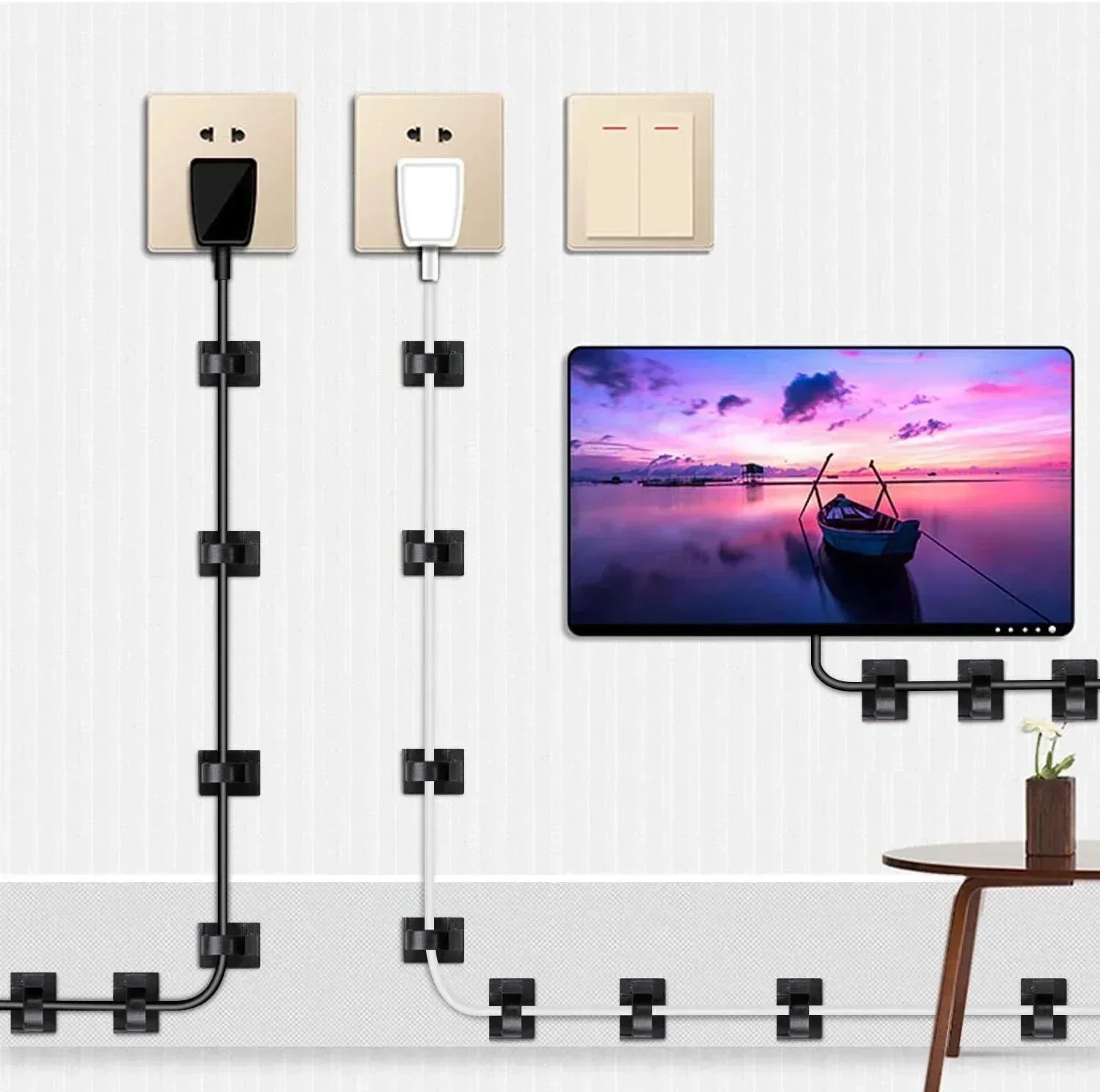 Organizador de cables USB adhe - Cable Staple Clip reseña y precio