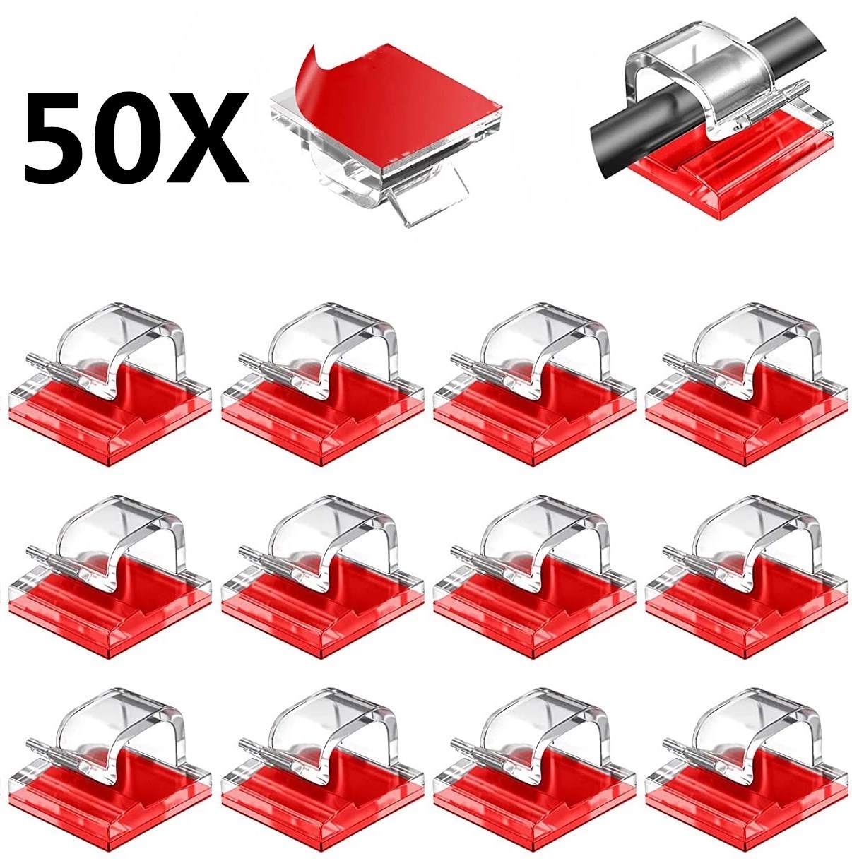 Clips organizadores de cables  - Cable Staple Clip reseña y precio